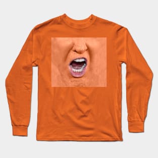 Pumpkin Mouth Shout Long Sleeve T-Shirt